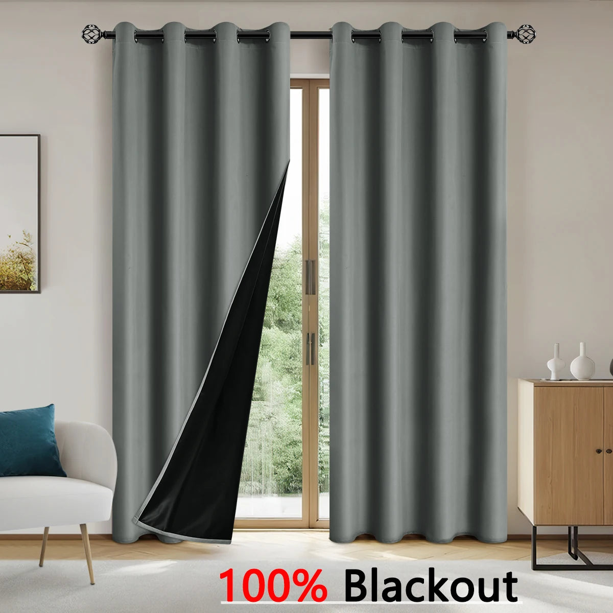 True Blackout Curtains (Rod Pocket Style)