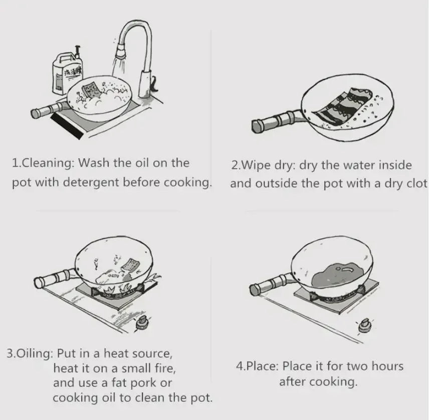 Chinese Traditional Iron Wok.