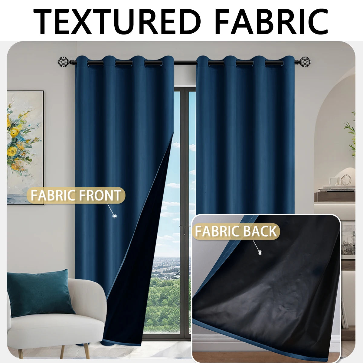 100% Blackout curtains (1pc.)