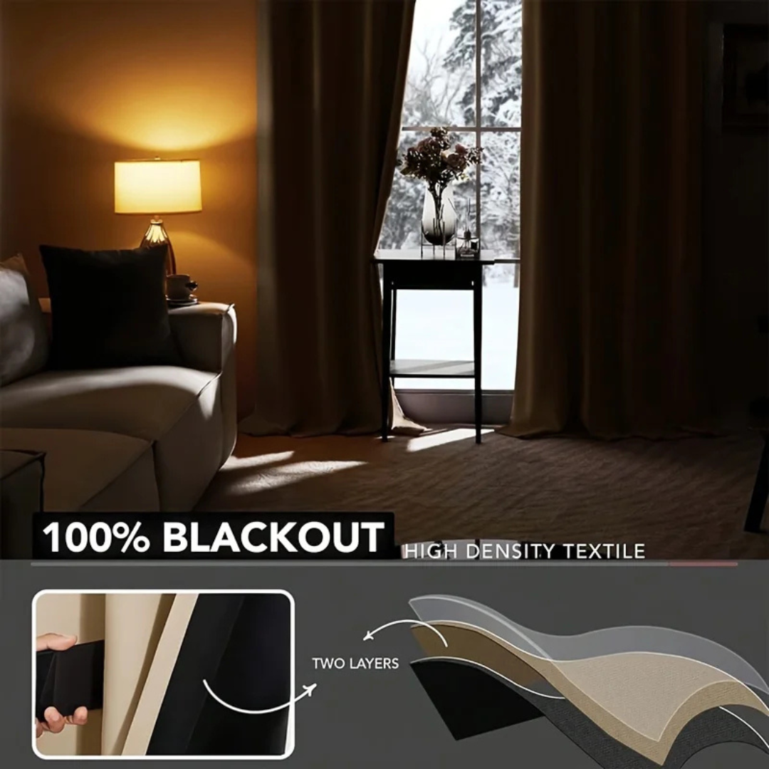 True Blackout Curtains (Rod Pocket Style)