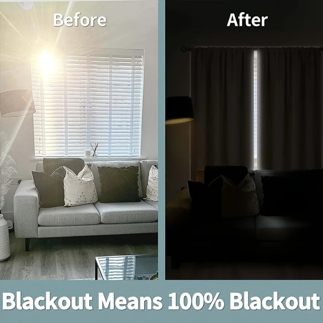 True Blackout Curtains (Rod Pocket Style)
