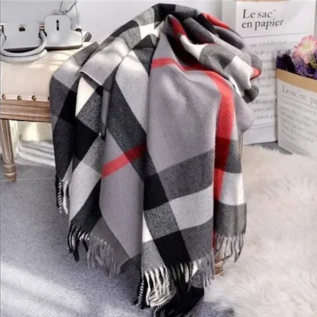 Classic Plaid Print Scarf
