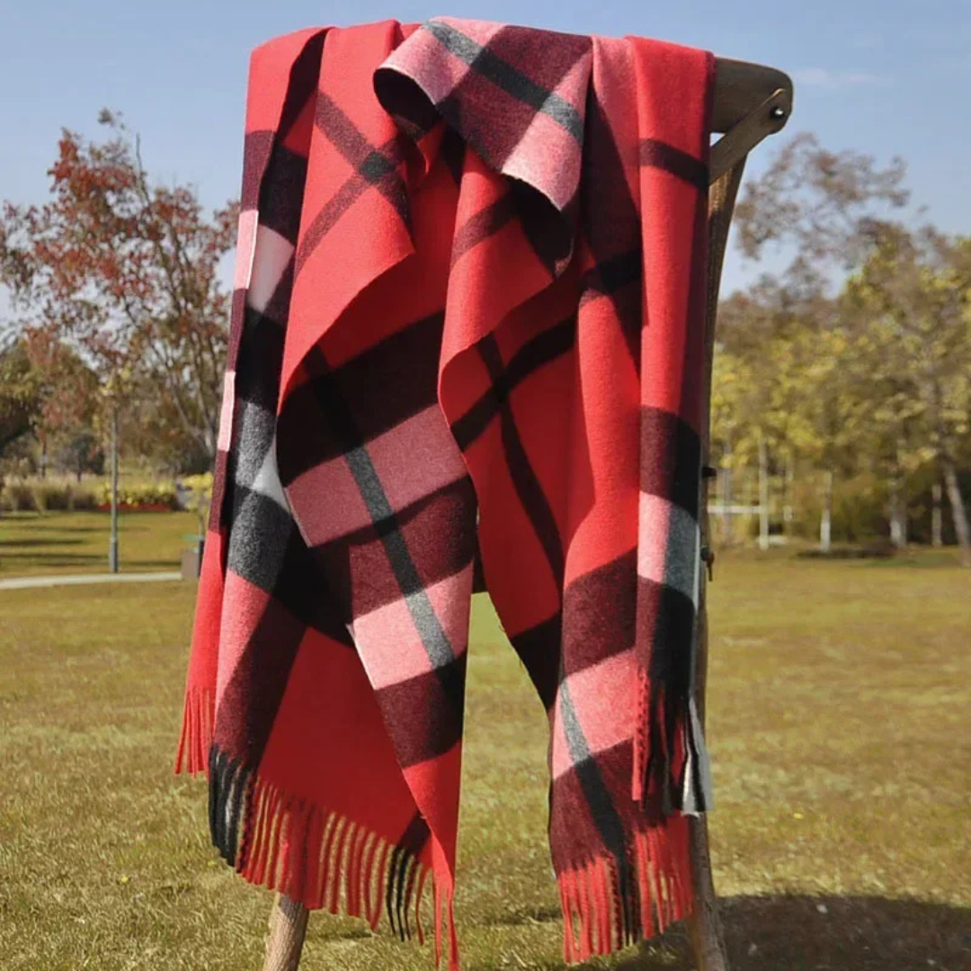 Classic Plaid Print Scarf
