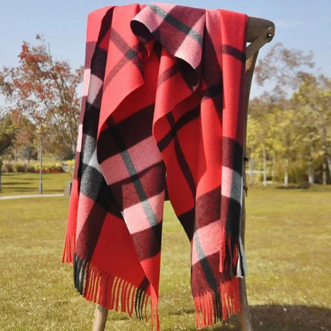 Classic Plaid Print Scarf