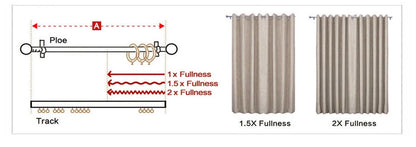 100% Blackout Curtains (1Pc.)