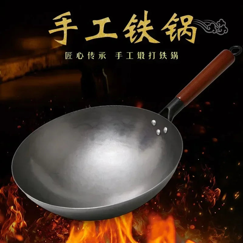 Chinese Traditional Iron Wok.