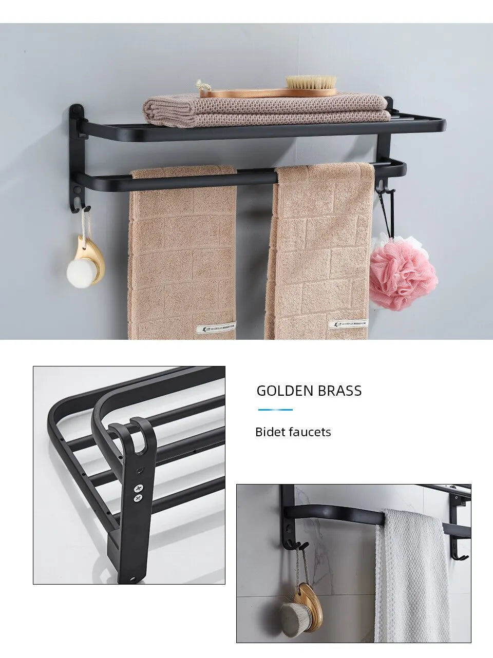 Matte Black  Aluminium Rack.