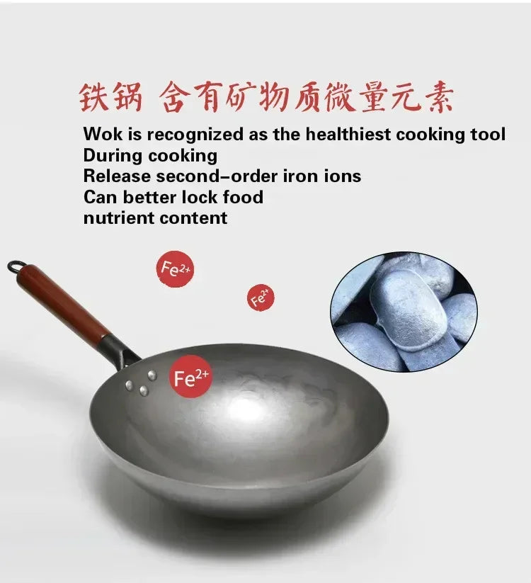 Chinese Traditional Iron Wok.