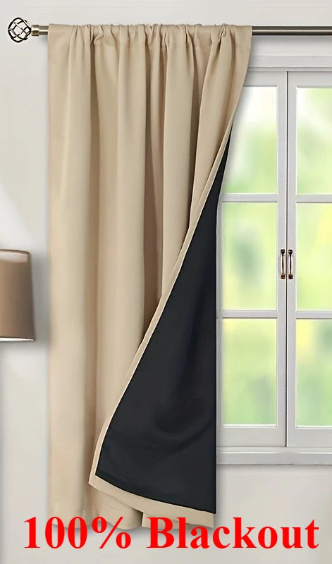 100% Blackout Curtains (1Pc.)