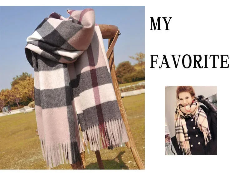 Women's "British Classic" Print Scarf.