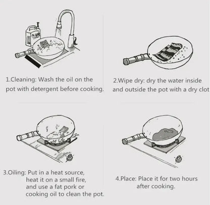 Chinese Traditional Iron Wok.