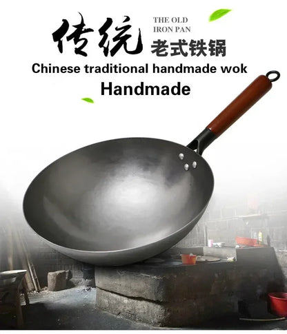 Chinese Traditional Iron Wok.