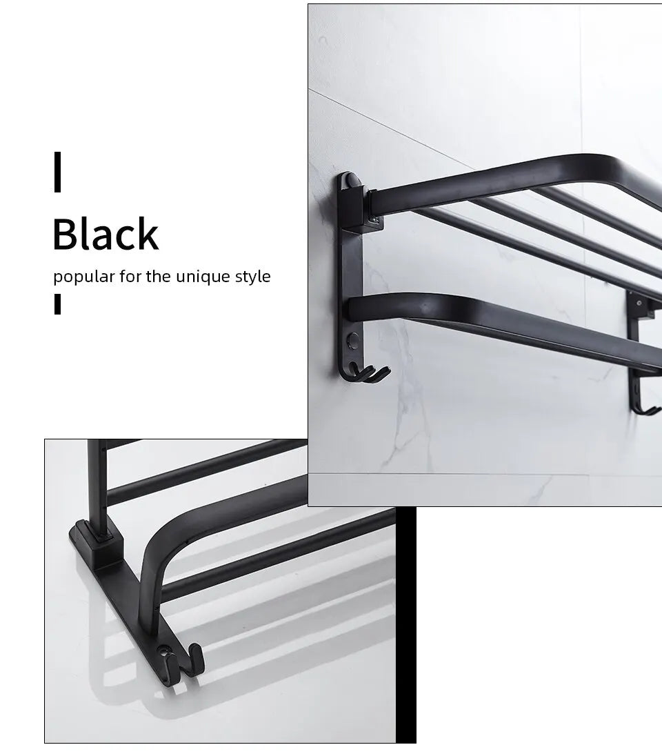 Matte Black  Aluminium Rack.