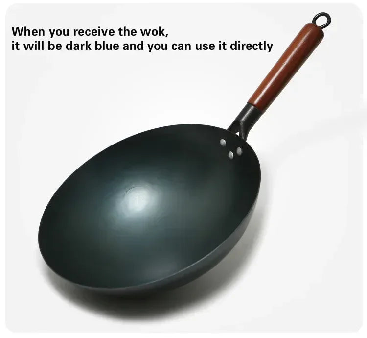 Chinese Traditional Iron Wok.