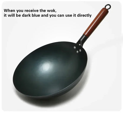 Chinese Traditional Iron Wok.