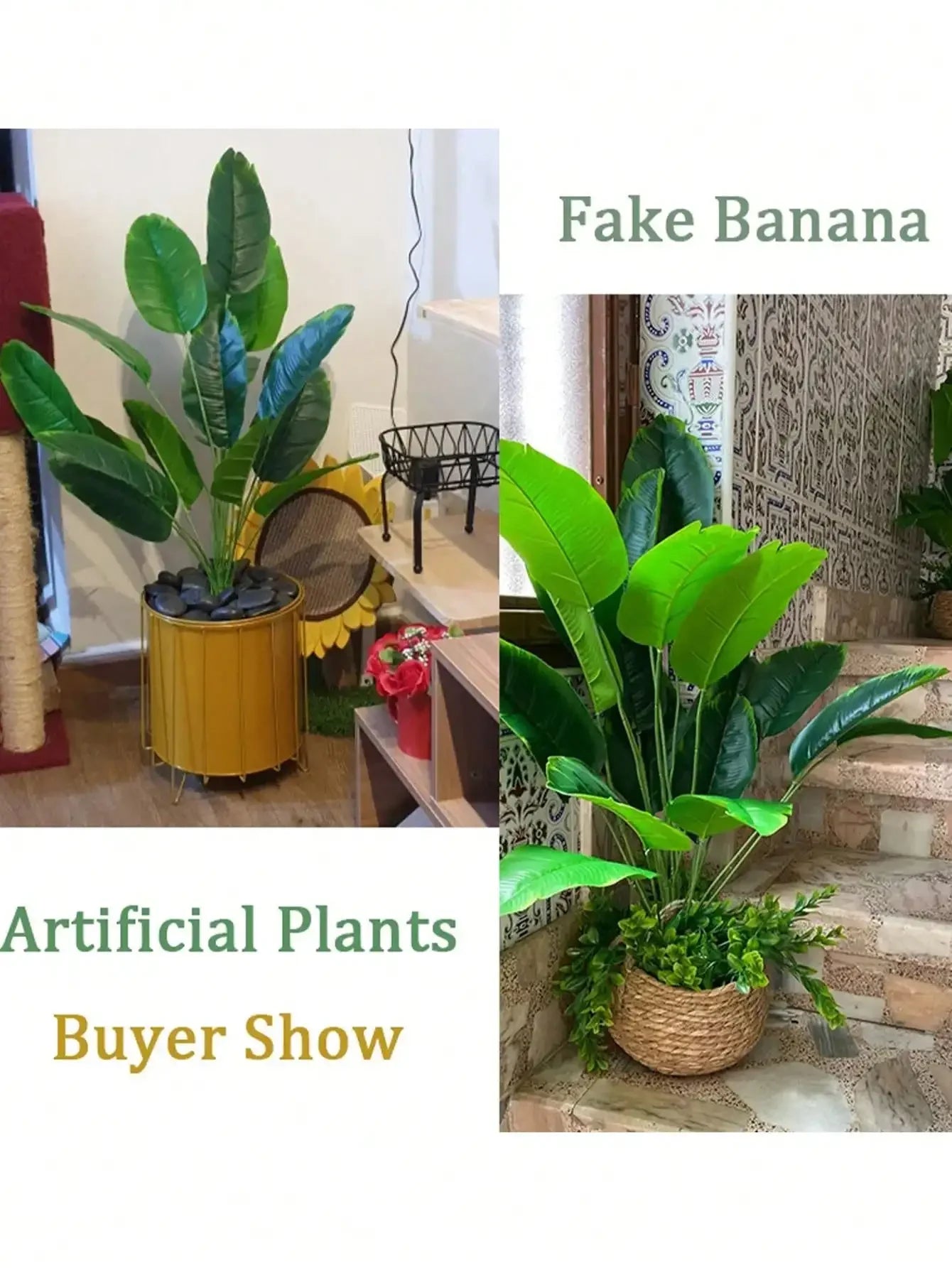 Large Artificial Tropical Plants.