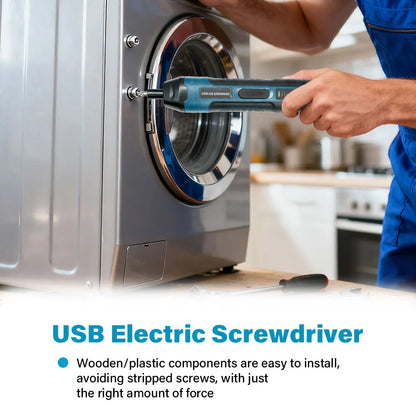 Cordless Electric Screwdriver & 20 Piece Bit Set