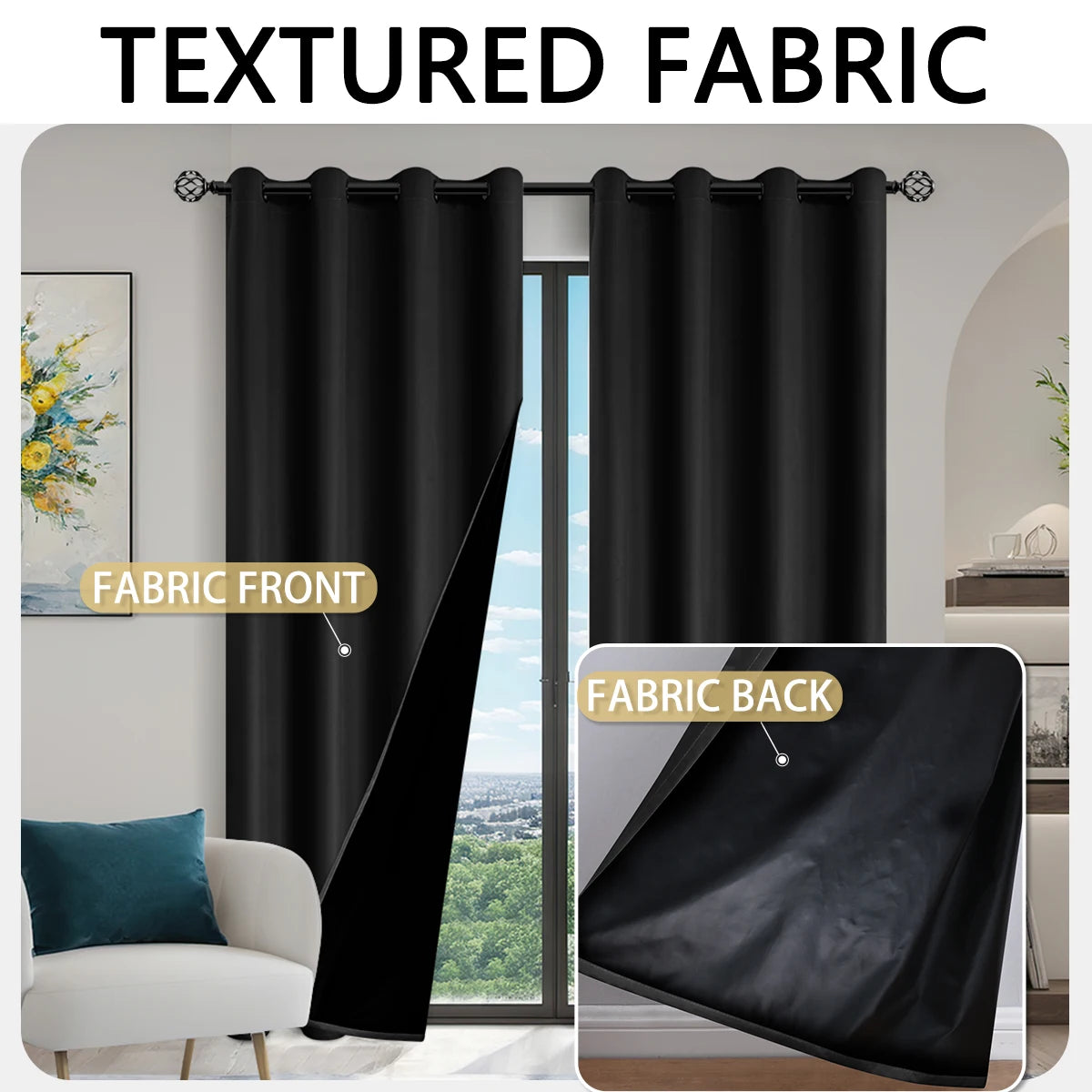 100% Blackout curtains (1pc.)