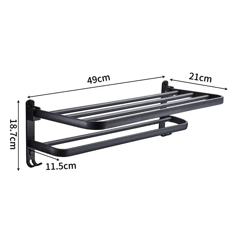 Matte Black  Aluminium Rack.